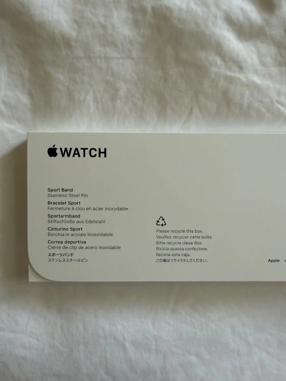 NEW Unopened Apple Watch Starlight Sport Band 40mm (S/M)